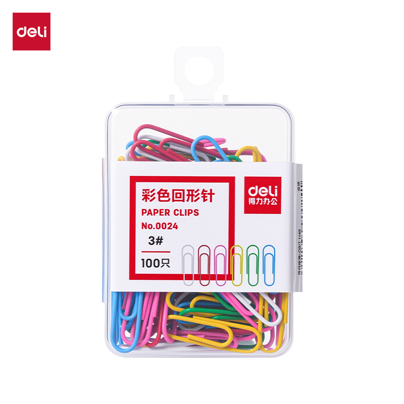 纵横0024彩色回形针(混)(100枚/盒)