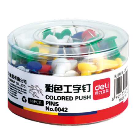 纵横0042彩色工字钉(混)(80枚/筒)