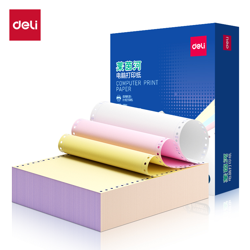 纵横莱茵河L241-3电脑打印纸(1/3CS彩色撕边)(1000页/盒)