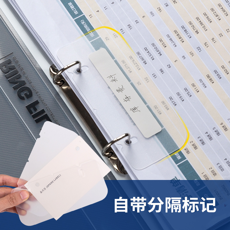 纵横5381_D形2孔夹-A4纸专用款(透明)(个)