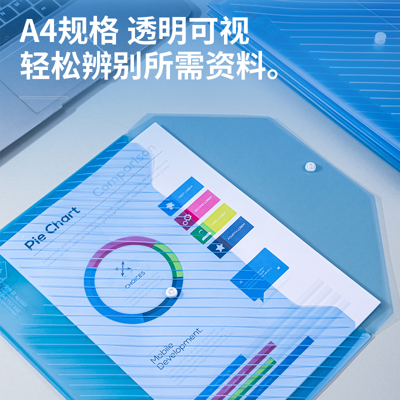 纵横5501_A4文件袋(蓝)(个)