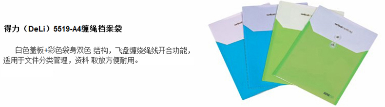 纵横5519_A4_PP档案袋(蓝)(个)