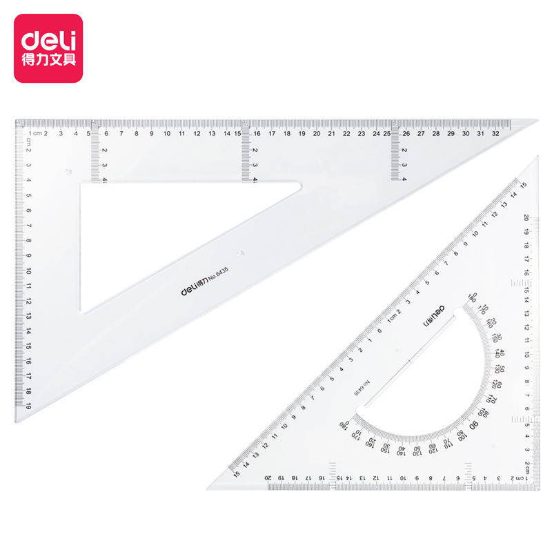 纵横6435三角尺33cm(透明本色)(套)