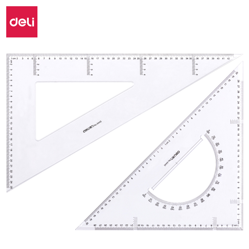 纵横6445三角尺43cm(透明本色)(套)