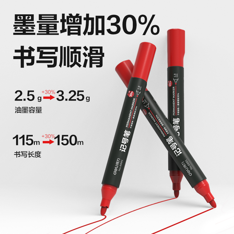 纵横思达6881记号笔(红)(支)