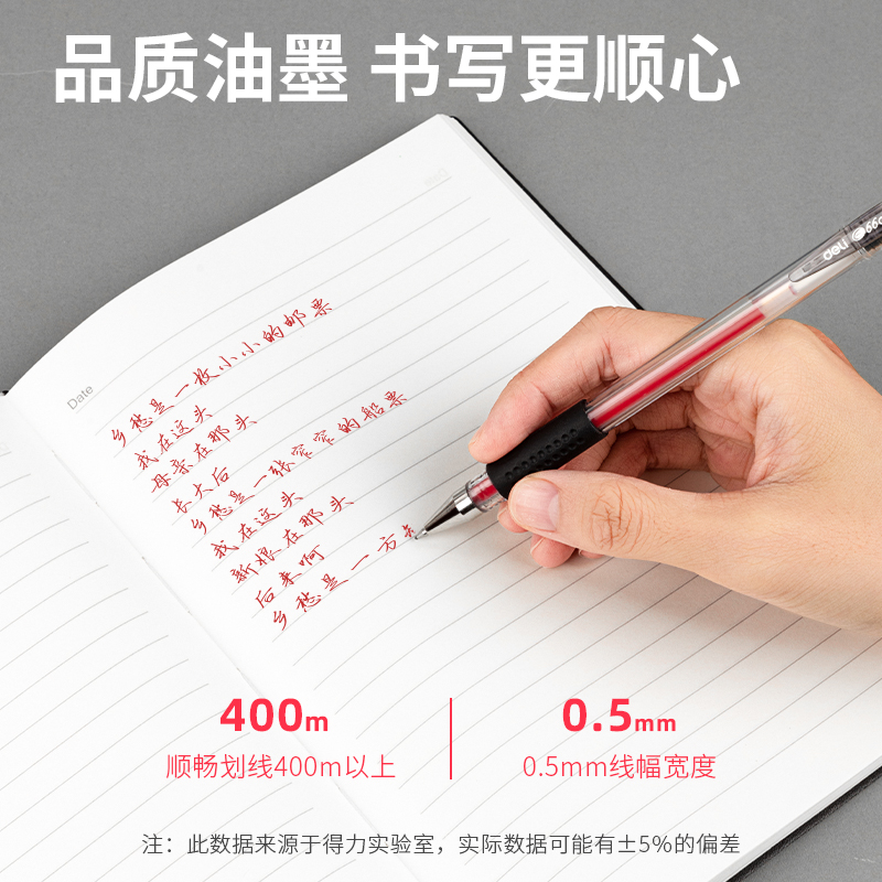 纵横6916中性笔芯0.5mm子弹头(红)(支)