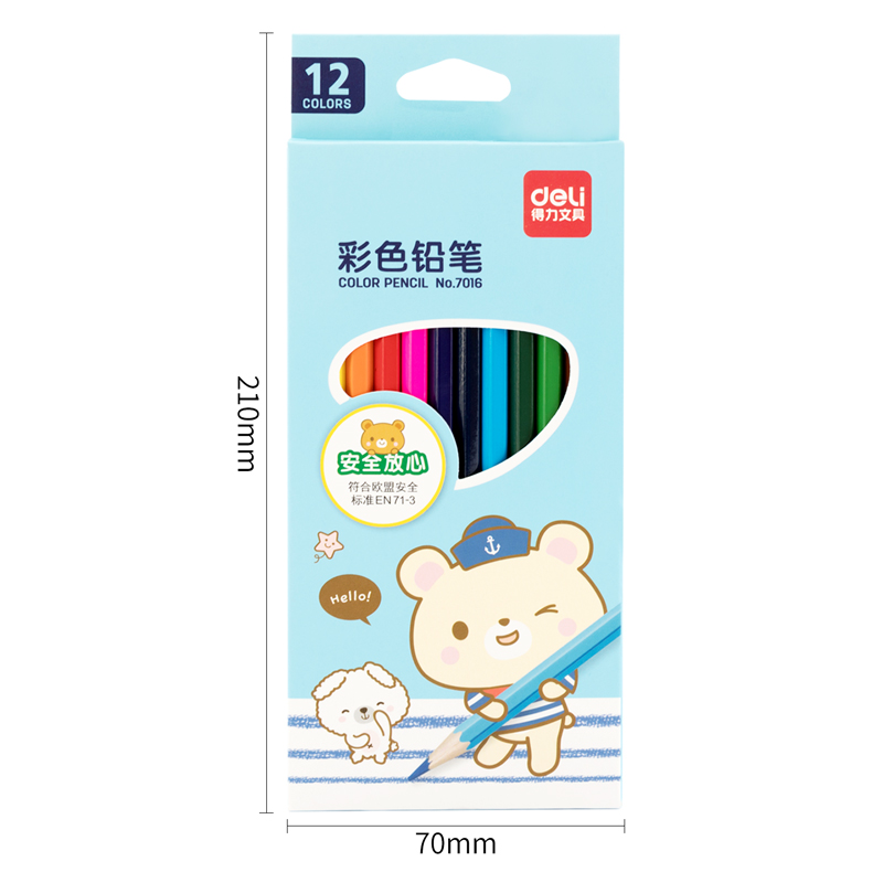 纵横7016彩铅-12色(混)(12支/盒)