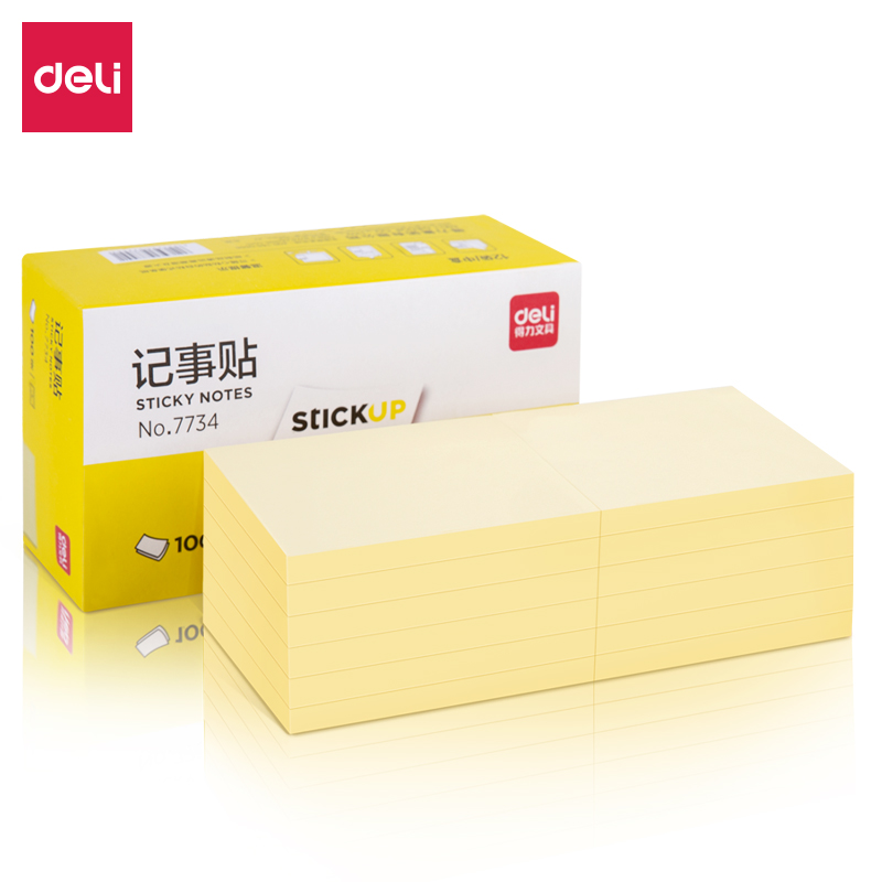 纵横7734宜优记事贴76*101mm100张(淡黄)(袋)