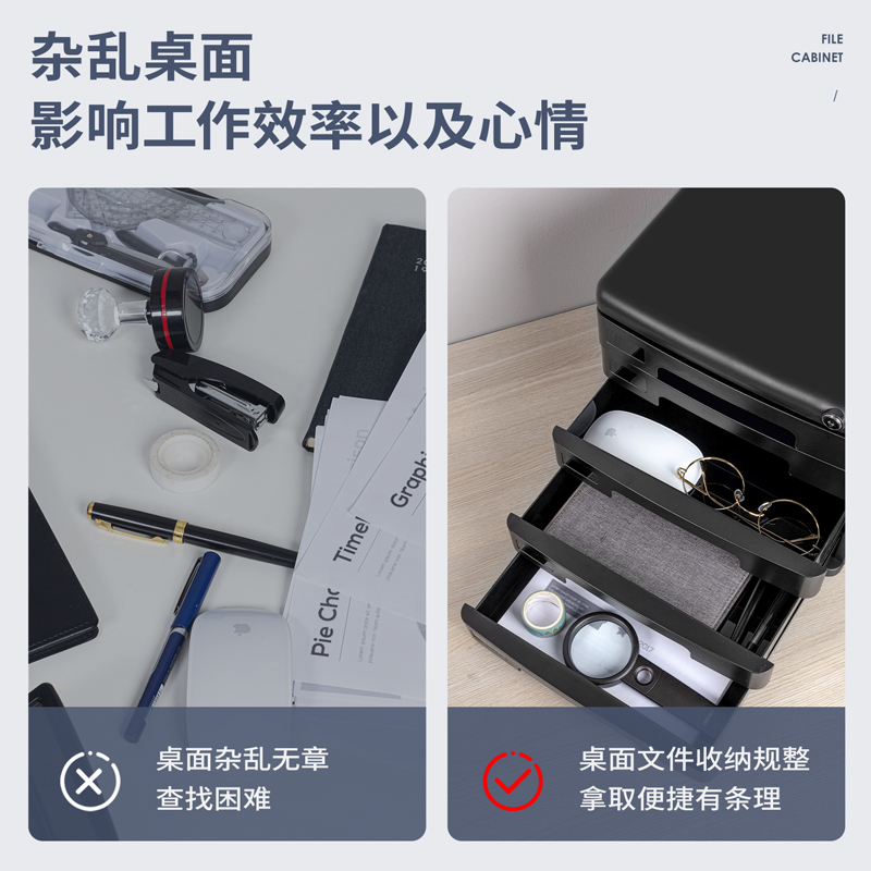 纵横9778五层带锁文件柜(黑)(只)
