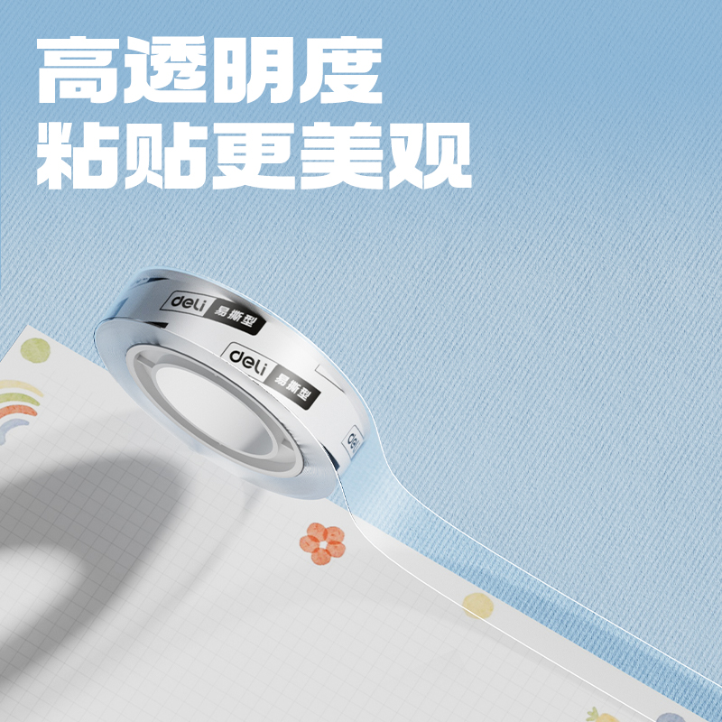 纵横30022易撕型文具胶带12mm*30y*38um(高透)(2卷/卡)