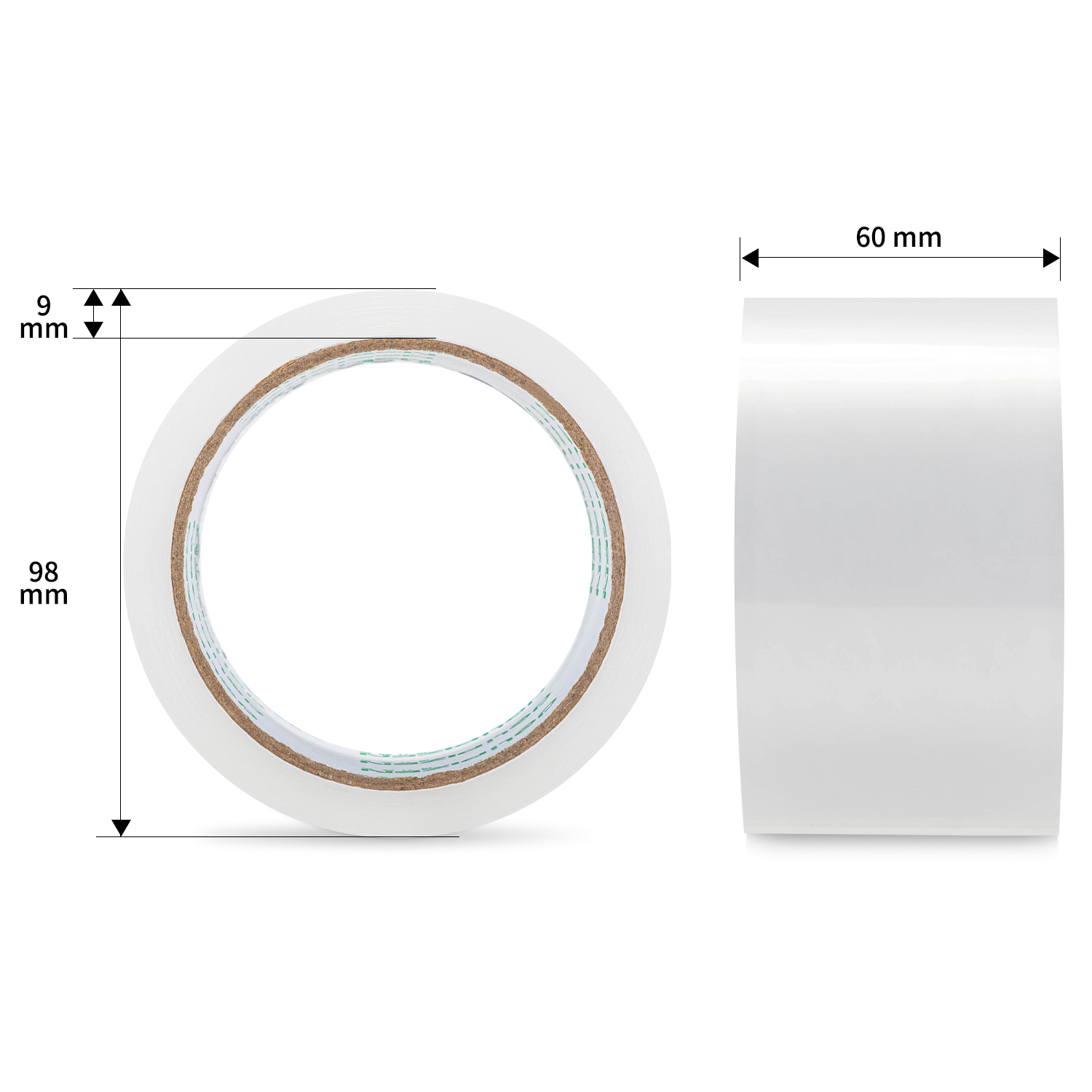 纵横品正30931封箱胶带60mm*60y*45um(6卷/筒)(普透)