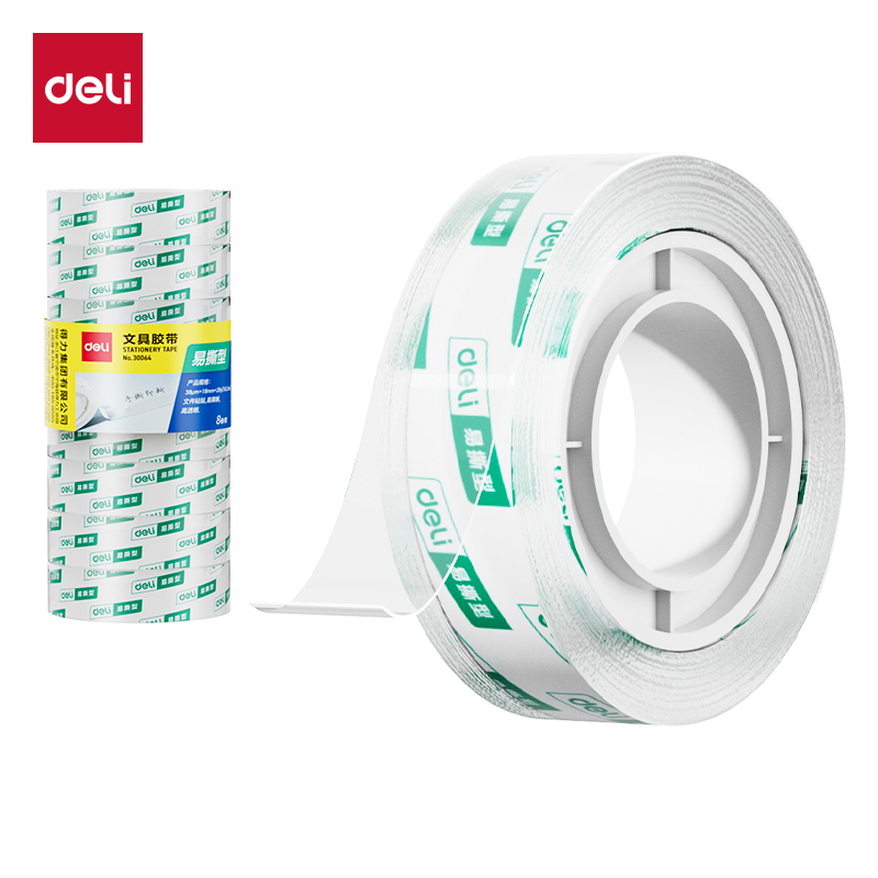 纵横30064易撕型文具胶带18mm*20y*38um(高透)(8卷/筒)