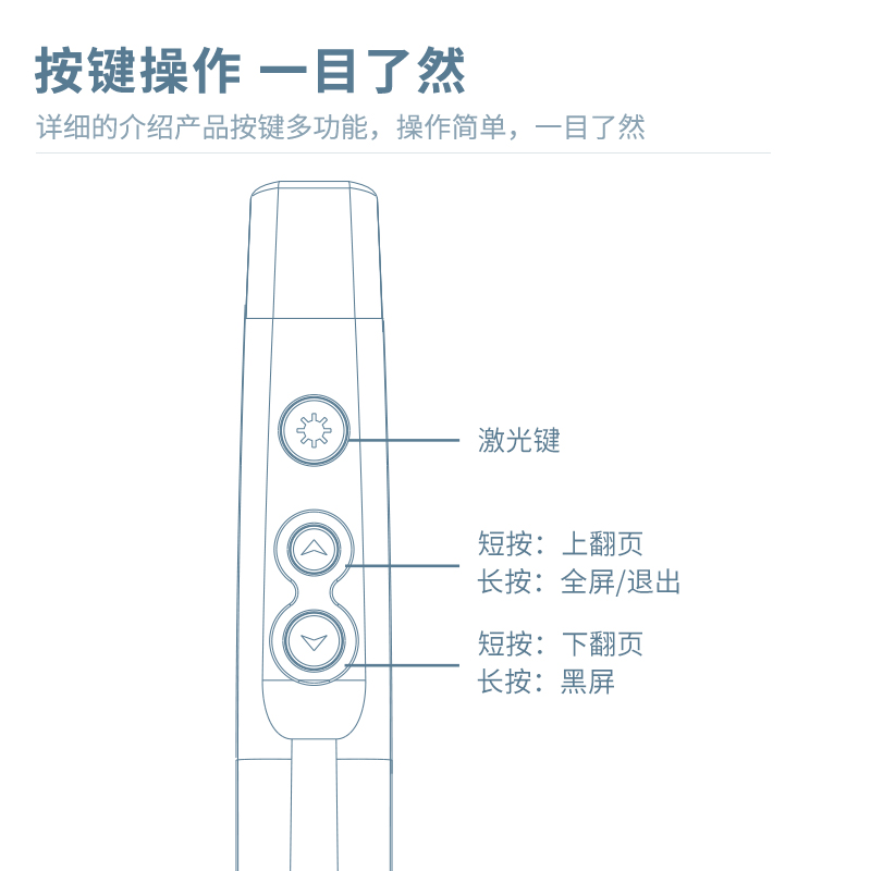 纵横33080翻页激光笔(黑)(支)
