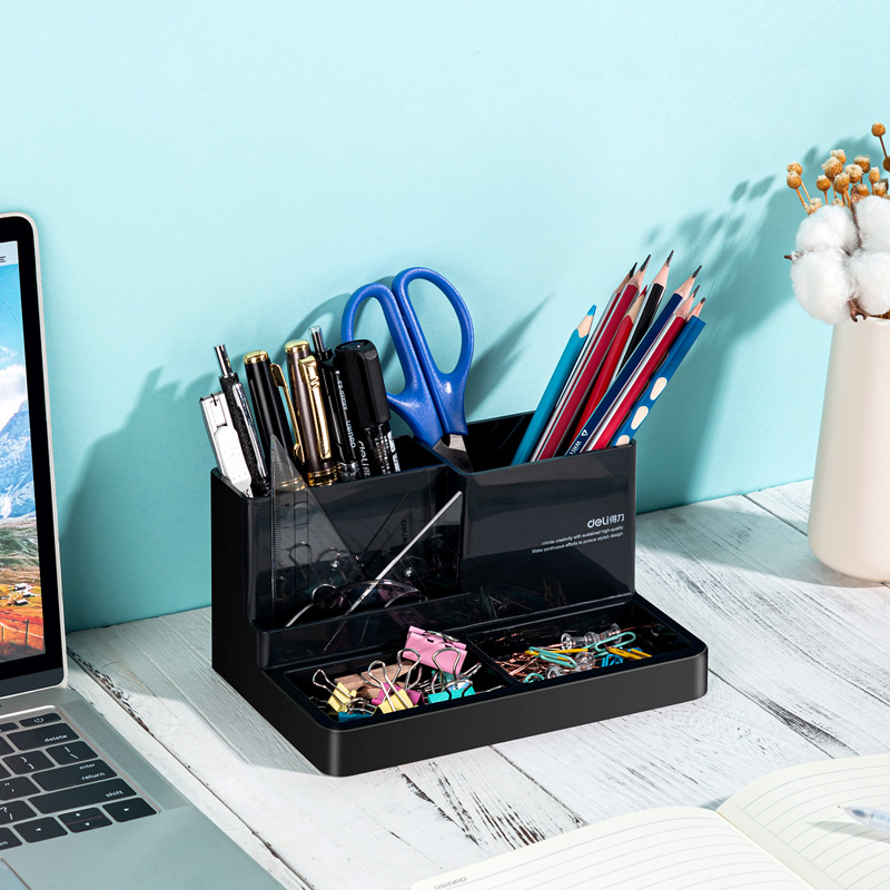 纵横9115多功能笔筒(深灰色)
