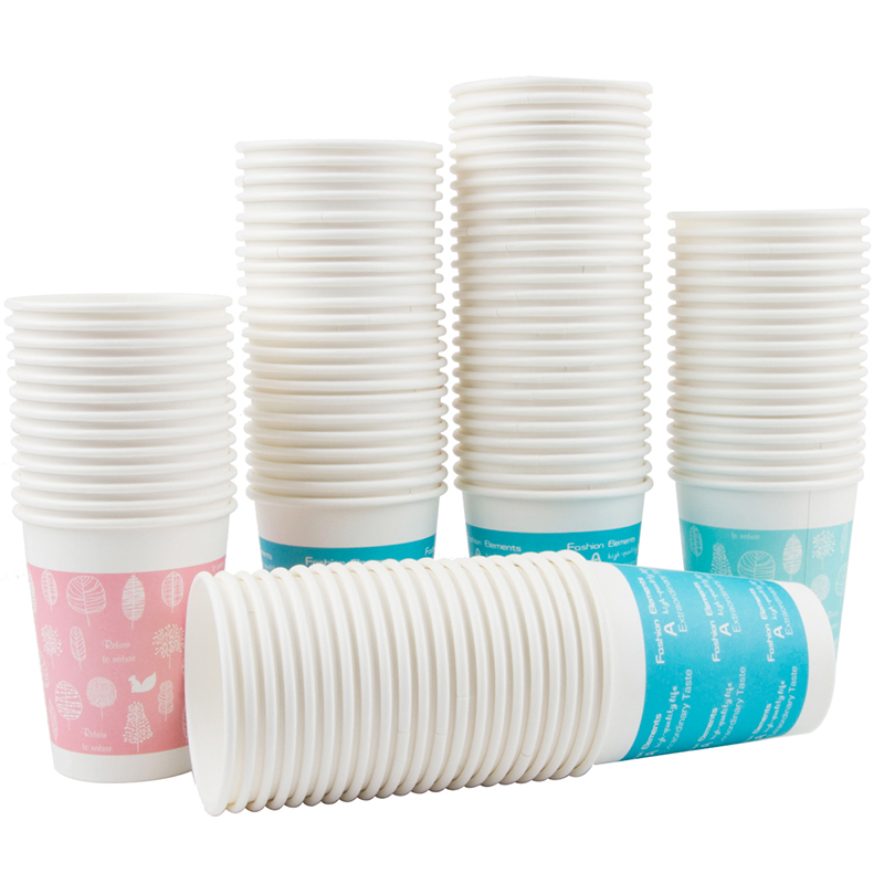 纵横9561纸杯(蓝)(100个/袋)250ml240g五星纸+18gPE膜