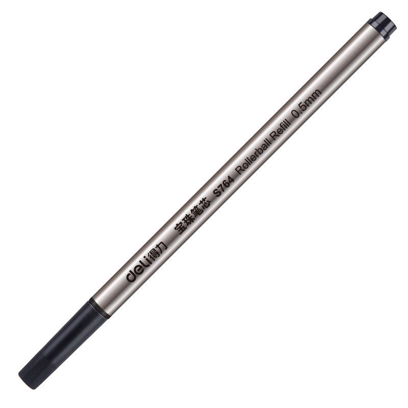 纵横S764签字笔芯0.5mm子弹头(黑)(1卡(1支/卡)