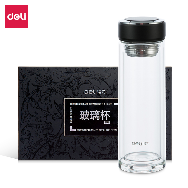 纵横8977玻璃杯(黑)220ml盖子锌合金氧化
