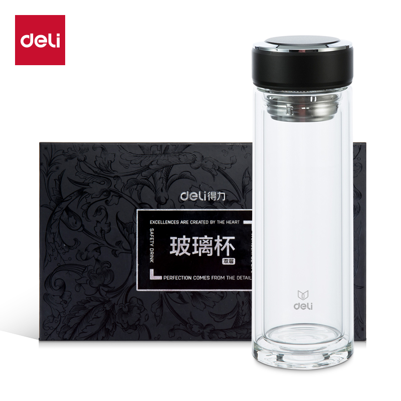纵横8978玻璃杯(黑)320ml盖子锌合金氧化