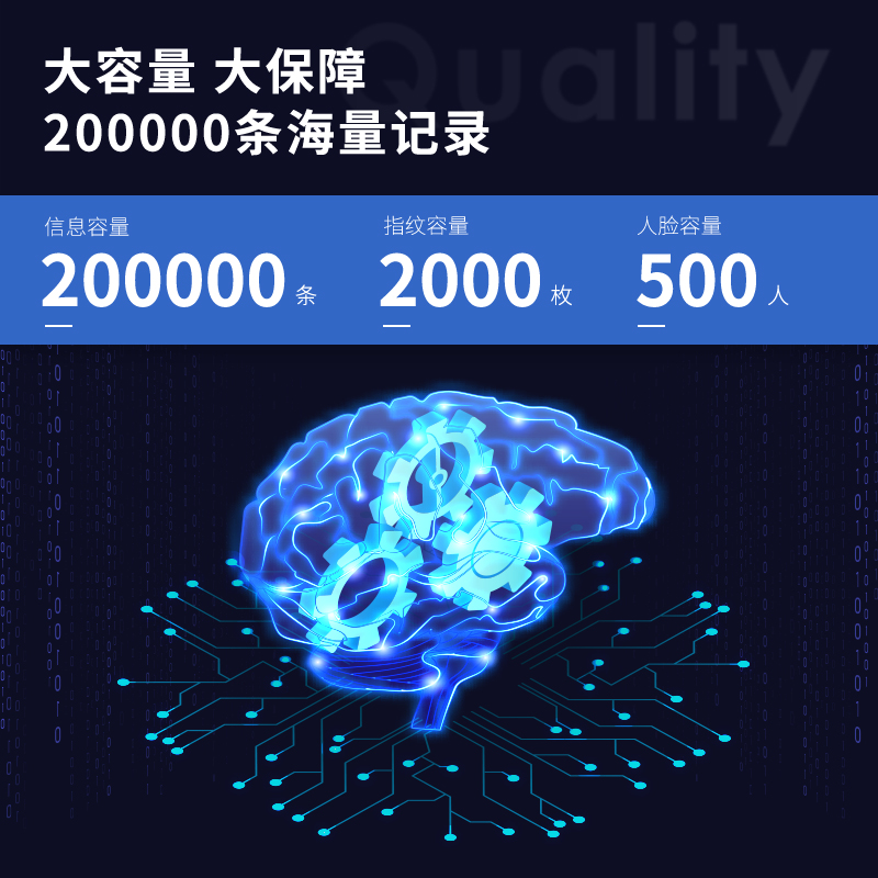 纵横33005人脸+指纹考勤机(银)