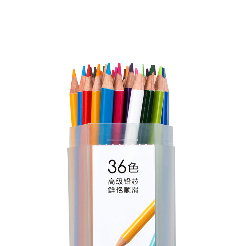 纵横6533五边形桶装彩铅(蓝)(36支/桶)