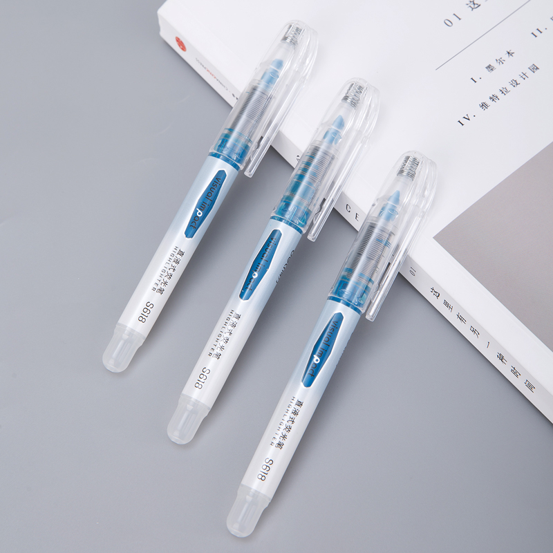 纵横S618直液式荧光笔(蓝)