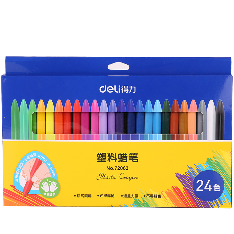 纵横72063-24色塑料蜡笔(混)