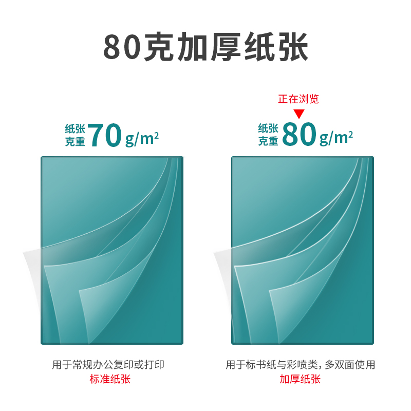 纵横7351珊瑚海复印纸-A4-80G-8包(混)(8包/箱)