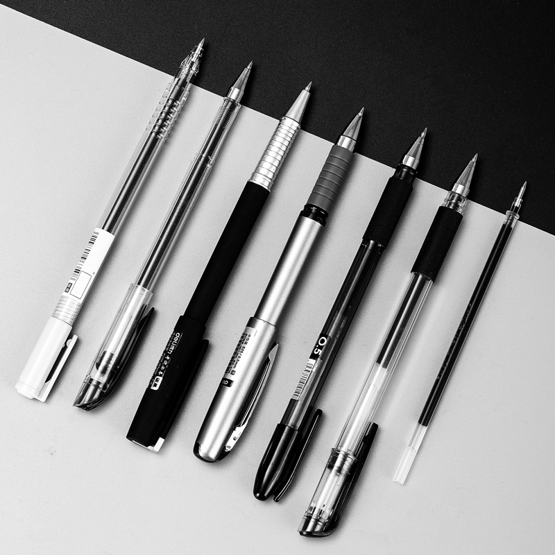 纵横33402中性笔芯0.5子弹头(黑)(20支/桶)