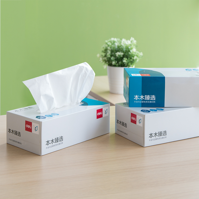 纵横MH2130-01盒装抽取式纸面巾(白)(3盒/提)