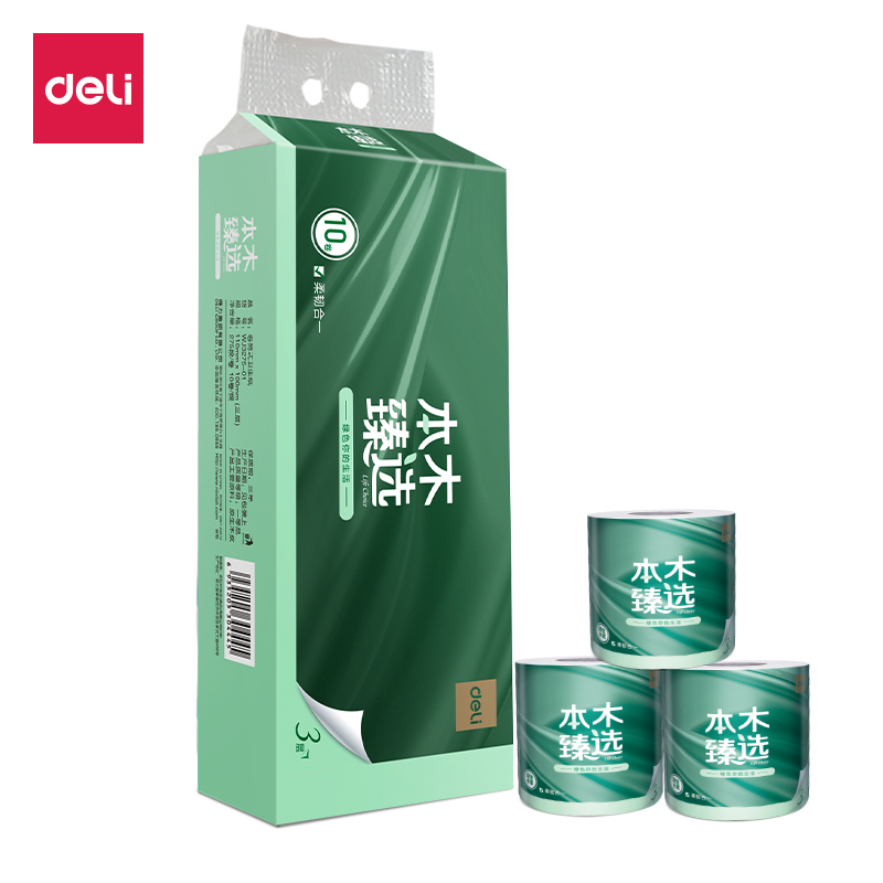 纵横本木臻选WJ3275-01有芯卷纸3层275段(10卷/提)(包)(绿)