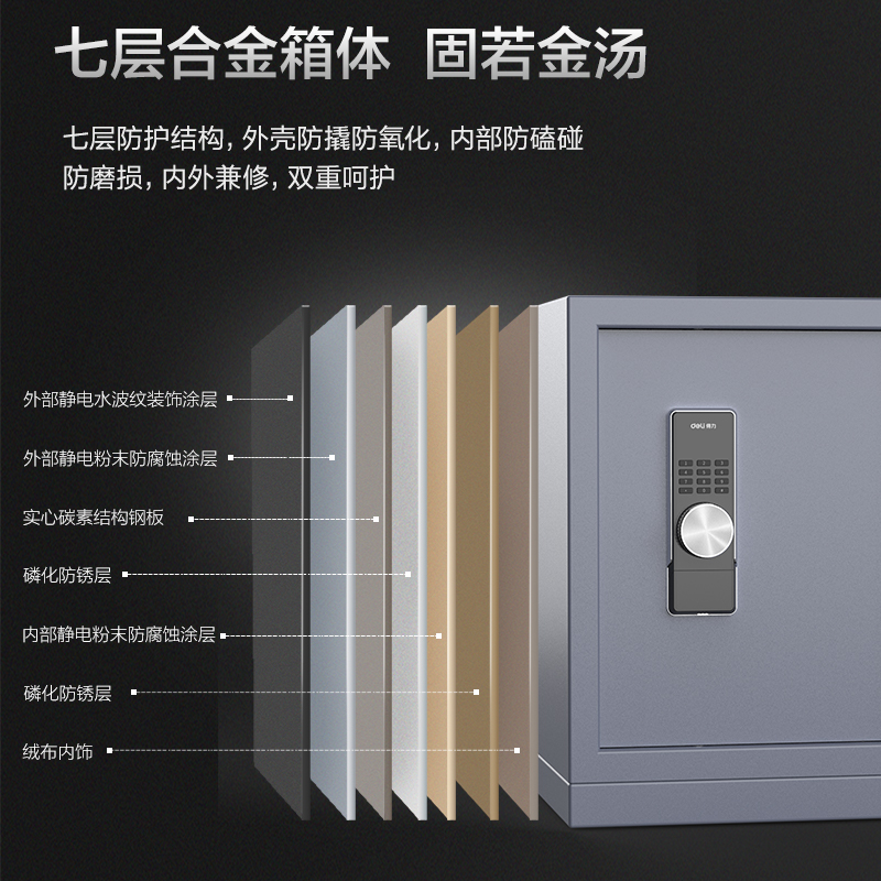 纵横3644A电子密码保管箱H595(浅灰)(台)