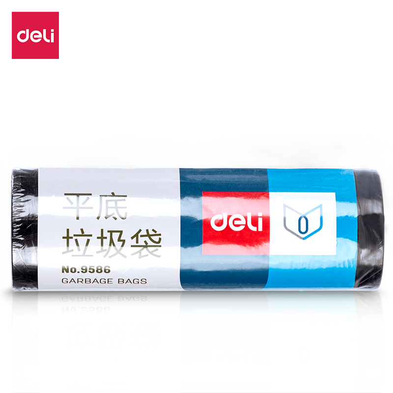 纵横9586平底垃圾袋(黑)(30个/卷)450*500*0.007mm平底