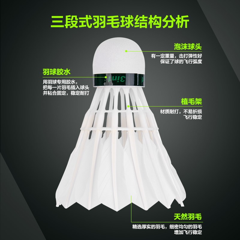 安格耐特F2209羽毛球(白色)(12只/筒)