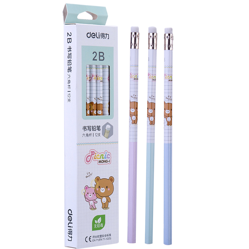 纵横58132-2B卡通转印皮头彩盒装铅笔(混)(12支/盒)