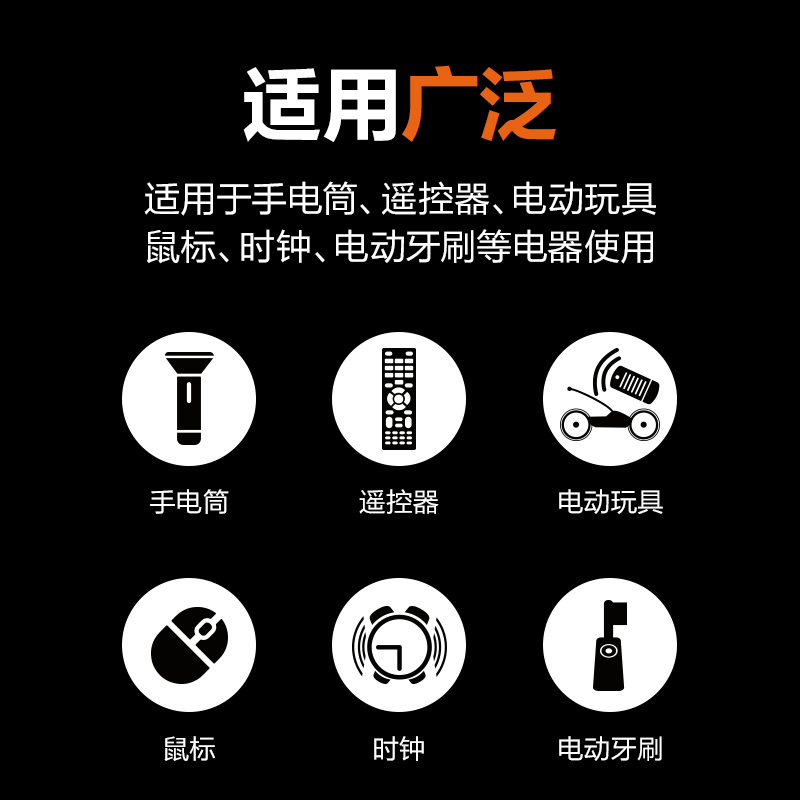 纵横18506碱性7号电池10粒盒装(黑)