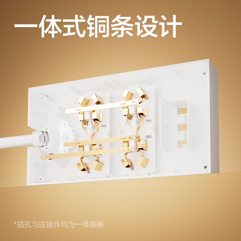 纵横18282插座_4组+3A_2米_彩盒(白)(个)