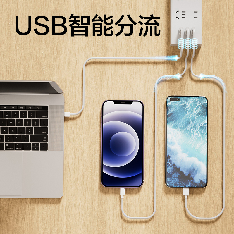 纵横18281插座_2+2+3A_2米_彩盒(白)(个)