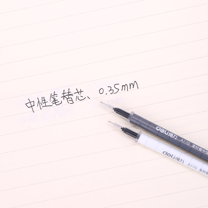纵横A772中性替芯0.38mm全针管(黑)