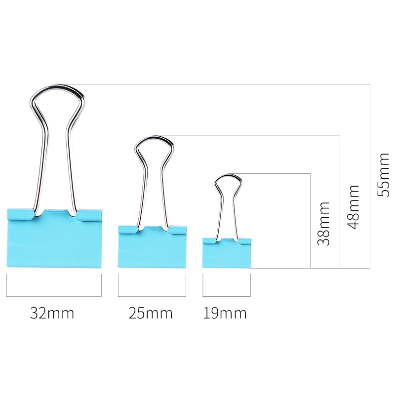 纵横8529长尾票夹套装(混)(63只/筒)
