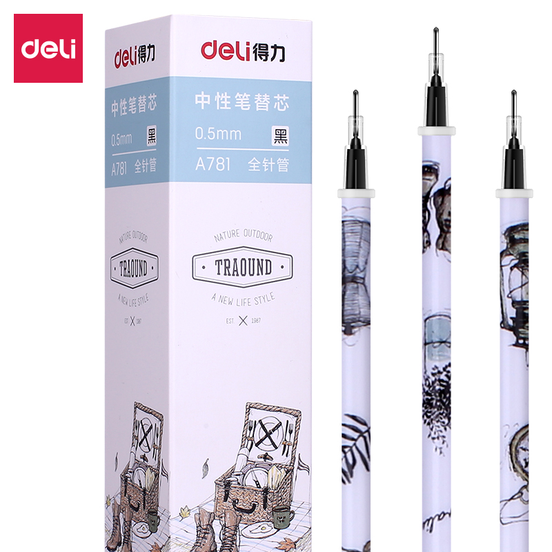 纵横A781中性替芯0.5mm全针管(黑)
