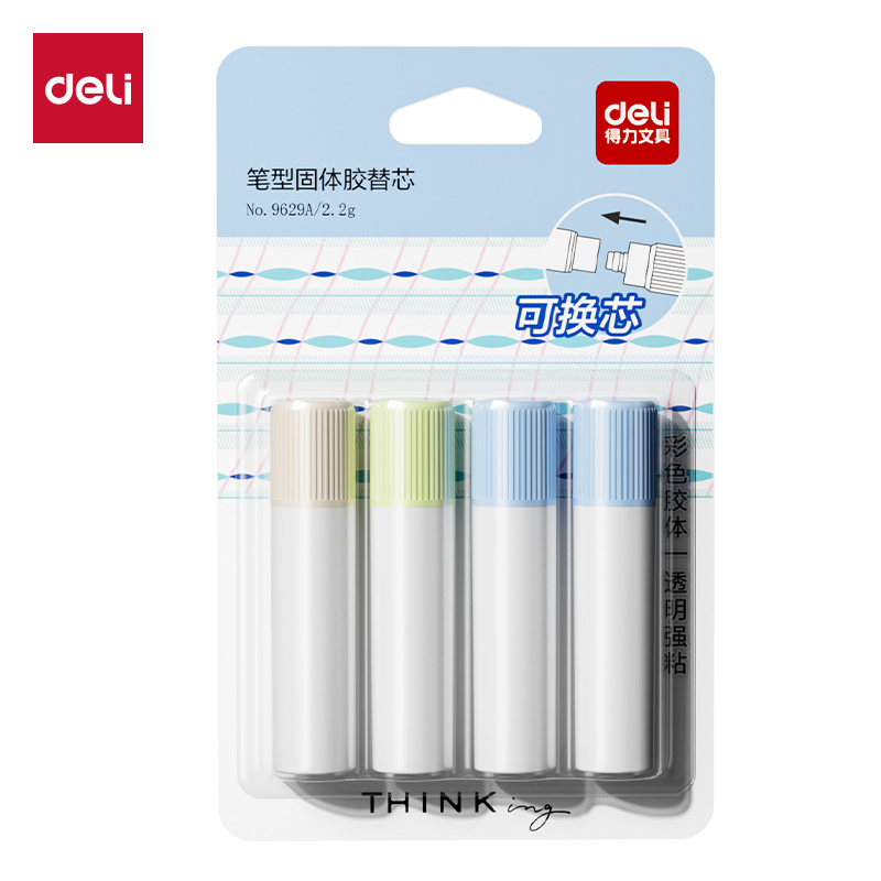 纵横9629A笔型固体胶替芯(混)(2.2g 4支/卡)