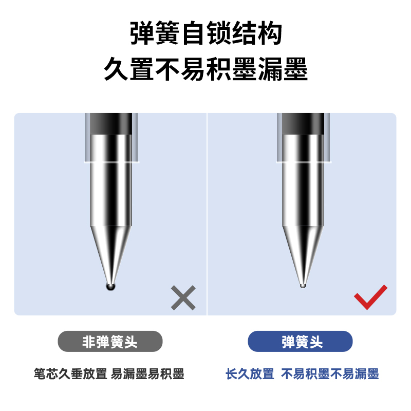 纵横A12乐素中性笔0.5mm子弹头(臻顺滑)(黑)