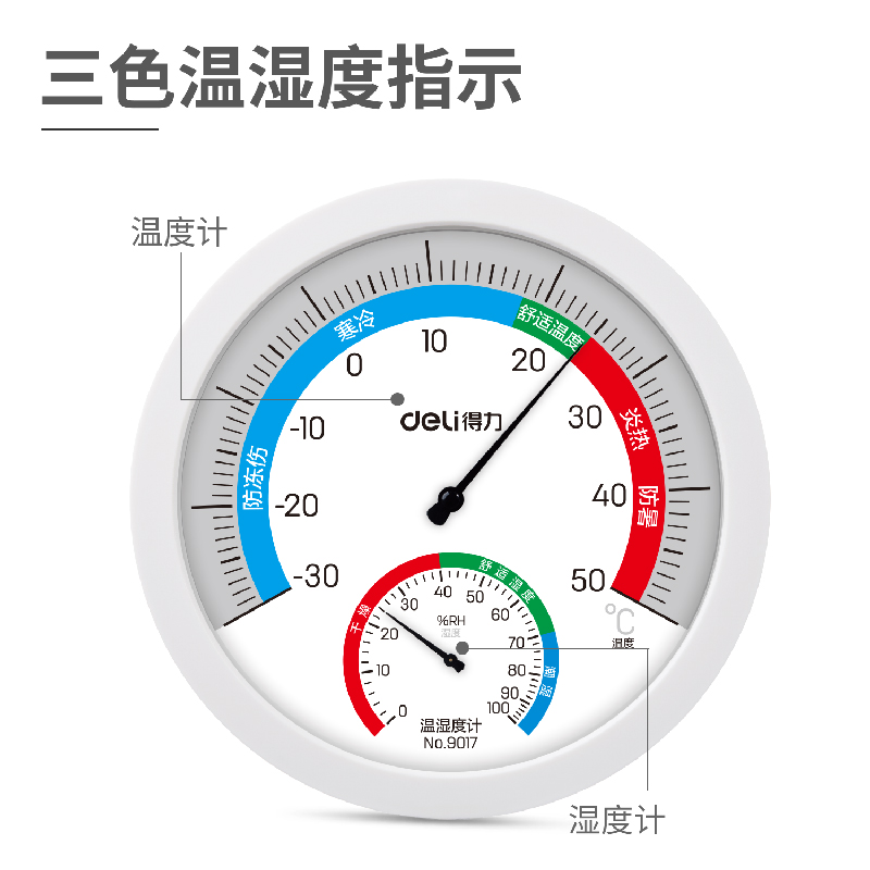 纵横9017室内温湿度计(白色)
