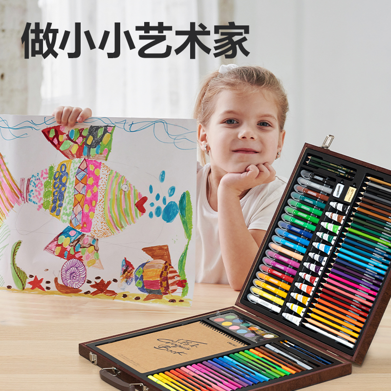 纵横75403_绘画套装木盒款(红色)