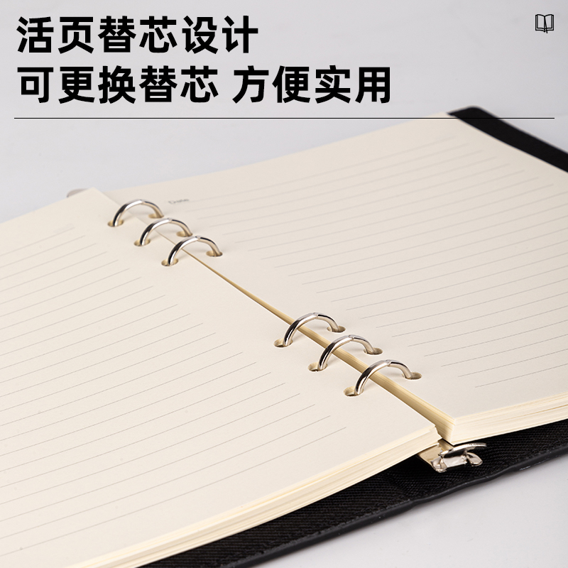 纵横22251活页本-25k-143mm*205mm/100张(黑色)