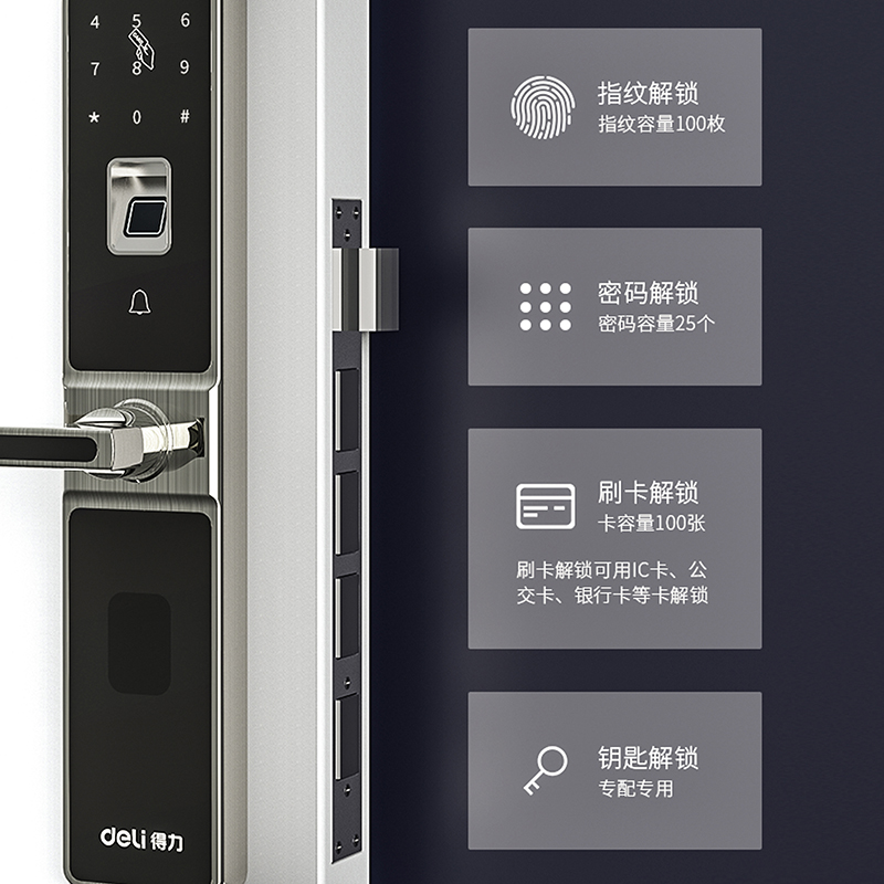 纵横13901智能指纹门锁(红古铜)