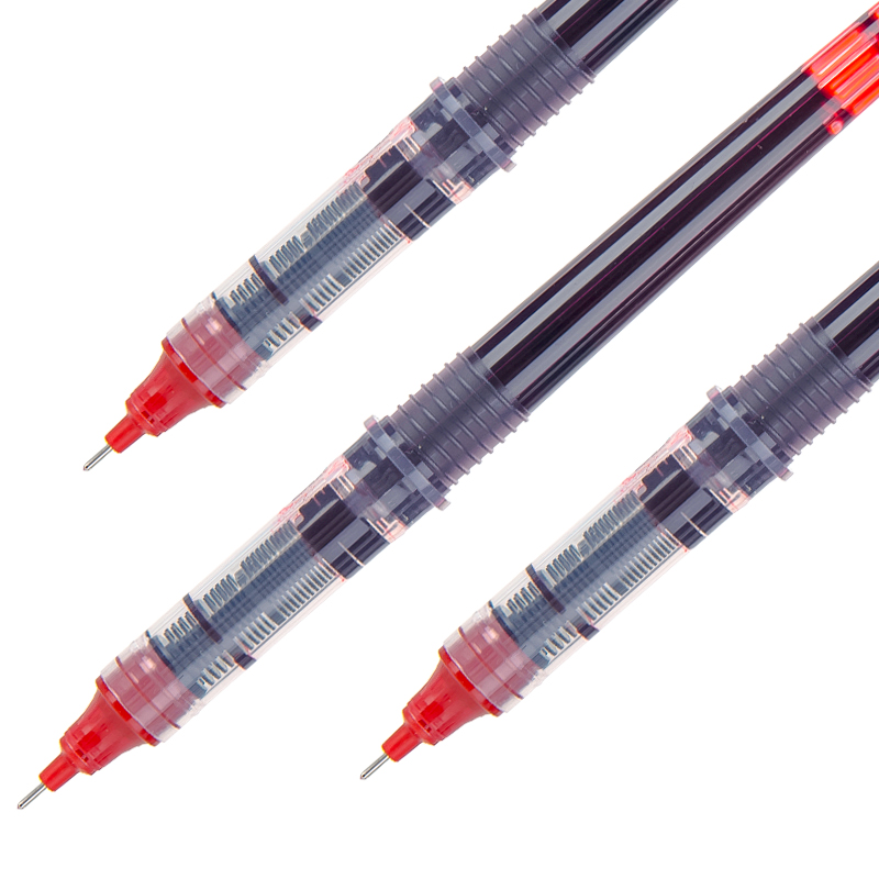 纵横S659直液式走珠笔替芯0.5mm全针管(红)(10支/盒)