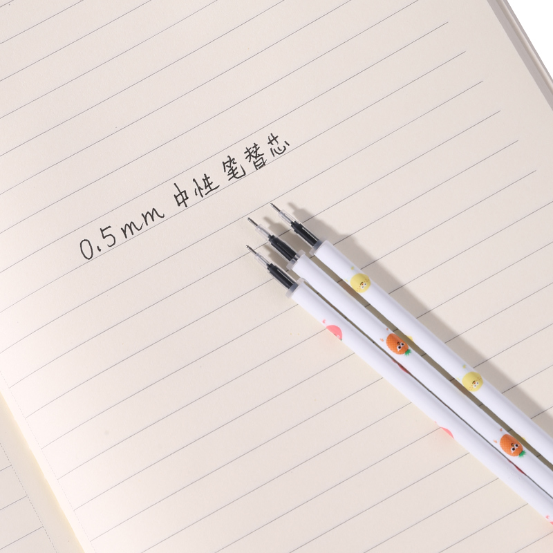 纵横A829学生中性笔替芯0.5mm全针管(黑)
