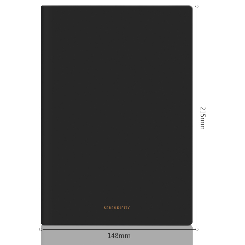 纵横22284软面贴芯皮面本-A5-210mm*143mm/96张(黑)