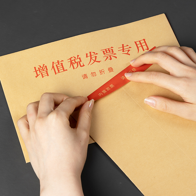 纵横25202牛皮增值税发票袋(混)-(50个/包)